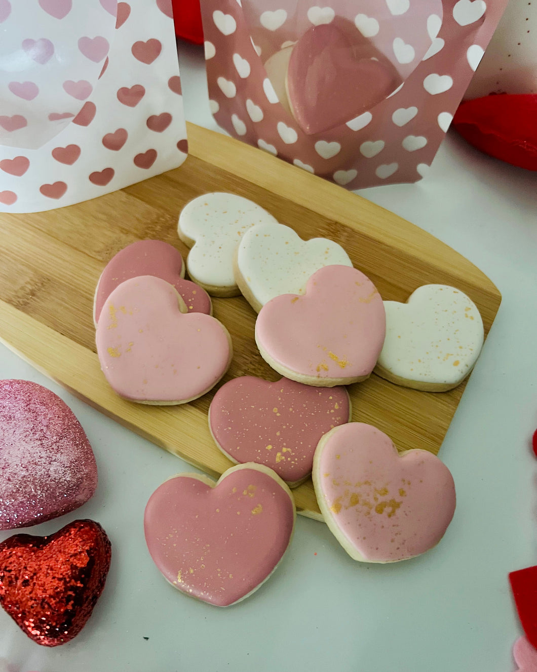 Valentine's Heart Mini Cookie Bags